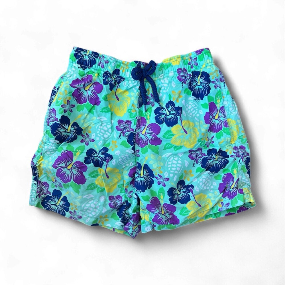Vilebrequin Kids Swim Trunks - Blue and Purple Floral